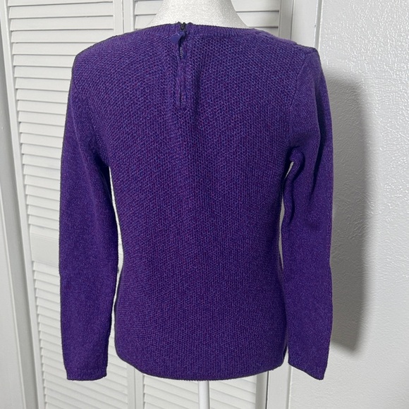 TALBOTS Purple Cable Knit Women's Sweater Sz Sp - Picture 6 of 11